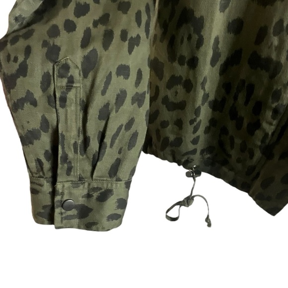 Rails Collins Leopard Military Jacket in Sage Green - Picture 7 of 16